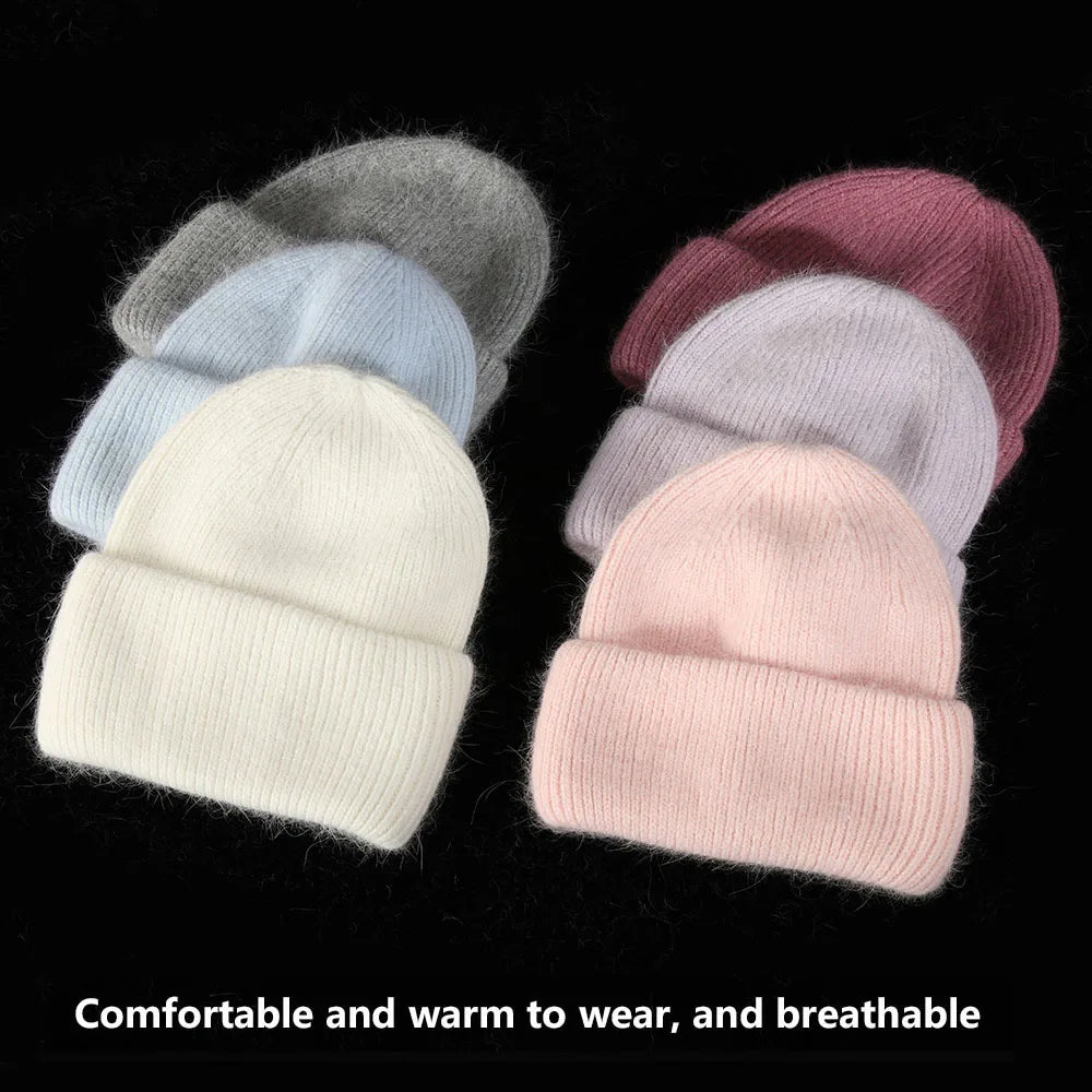 2022 new  Winter Hat Real Rabbit Fur Winter Hats For Women