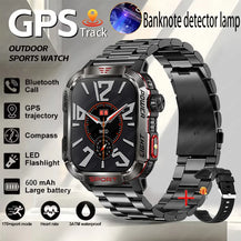 New Professional outdoor Military Smart Watch Men Flashlight Compass Waterproof Outdoor Sport Tracker Bluetooth Call Smartwatch