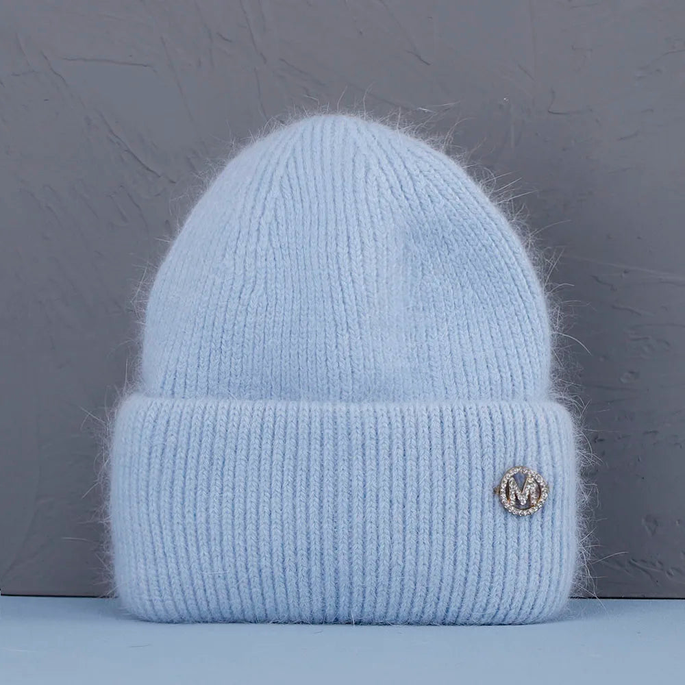 2022 new  Winter Hat Real Rabbit Fur Winter Hats For Women