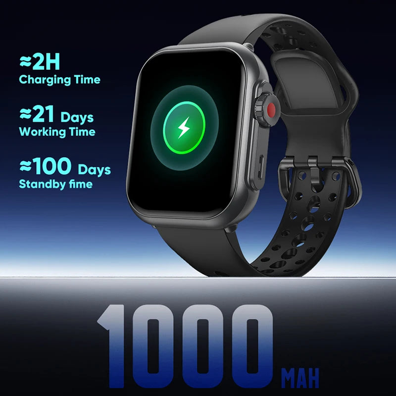 Watch Ultra 2 SE Men Women 1000mAh AMOLED Heart Rate 100+Sport Bluetooth Call GPS Track Waterproof Smart Watch For IOS Android