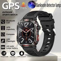 New Professional outdoor Military Smart Watch Men Flashlight Compass Waterproof Outdoor Sport Tracker Bluetooth Call Smartwatch
