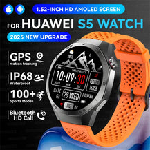 2025 New GUHUAVMI GT5 Pro Smart Watch Men HD AMOLED Screen GPS Motion trajectory HeartRate Bluetooth Call 1.52" SmartWatch IP68