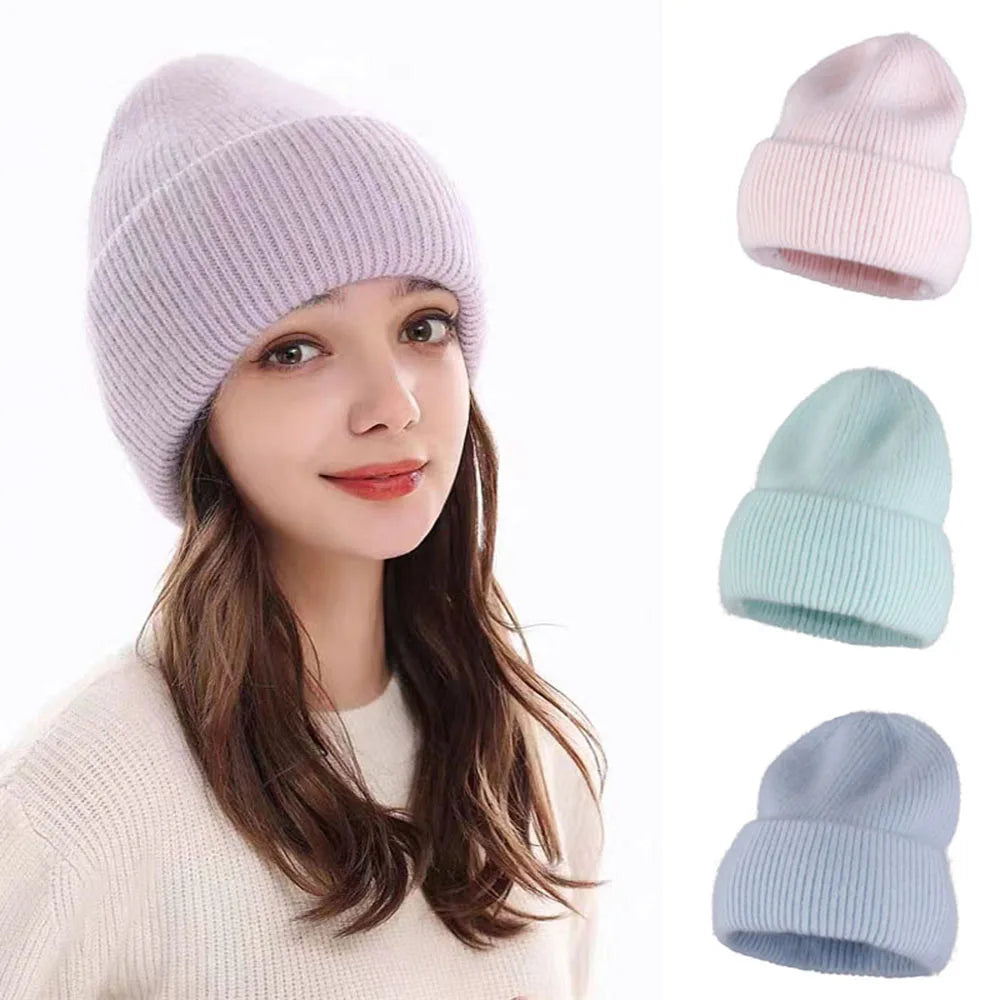 2022 new  Winter Hat Real Rabbit Fur Winter Hats For Women