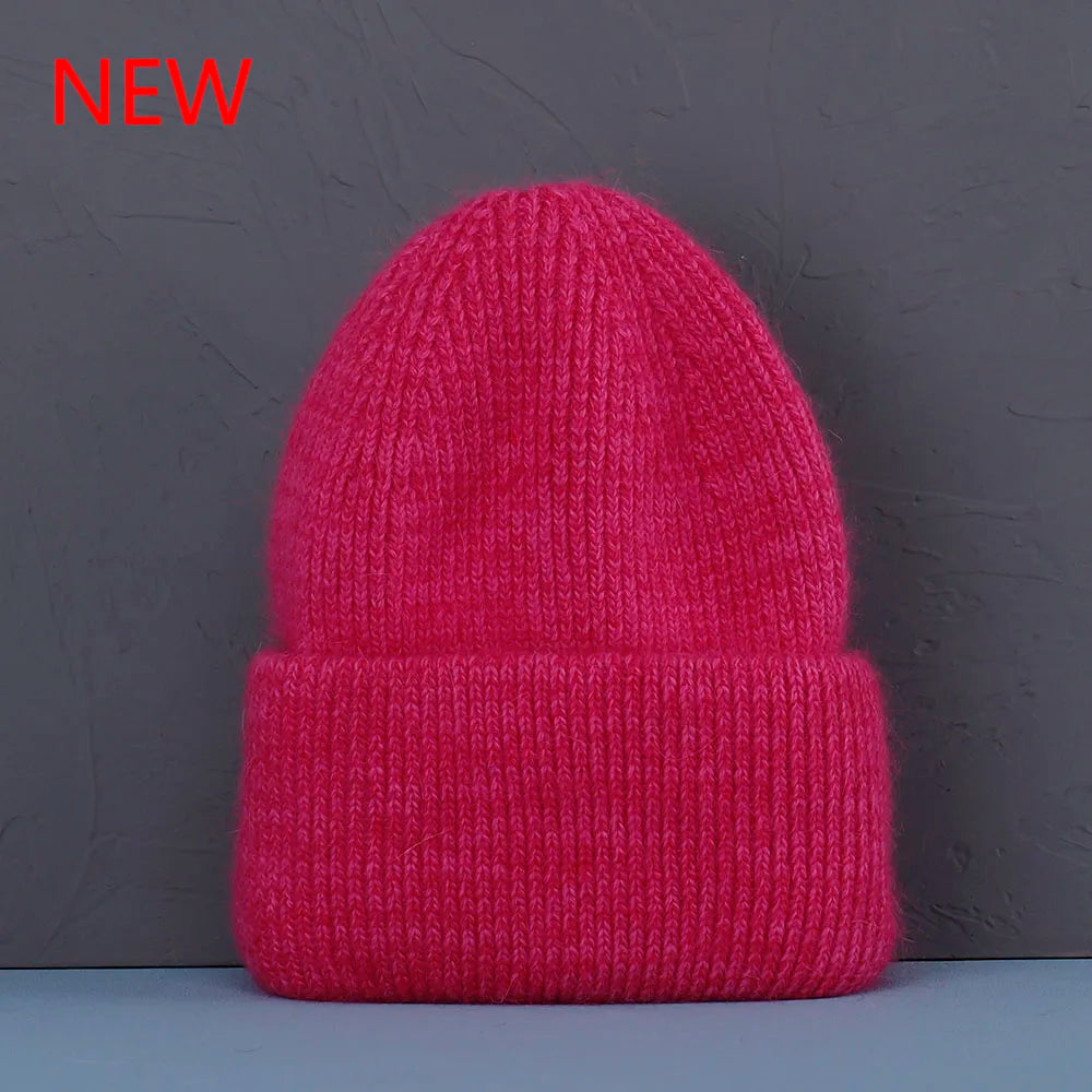 2022 new  Winter Hat Real Rabbit Fur Winter Hats For Women