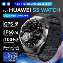 2025 New GUHUAVMI GT5 Pro Smart Watch Men HD AMOLED Screen GPS Motion trajectory HeartRate Bluetooth Call 1.52" SmartWatch IP68