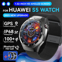 2025 New GUHUAVMI GT5 Pro Smart Watch Men HD AMOLED Screen GPS Motion trajectory HeartRate Bluetooth Call 1.52" SmartWatch IP68