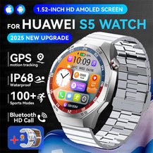 2025 New GUHUAVMI GT5 Pro Smart Watch Men HD AMOLED Screen GPS Motion trajectory HeartRate Bluetooth Call 1.52" SmartWatch IP68