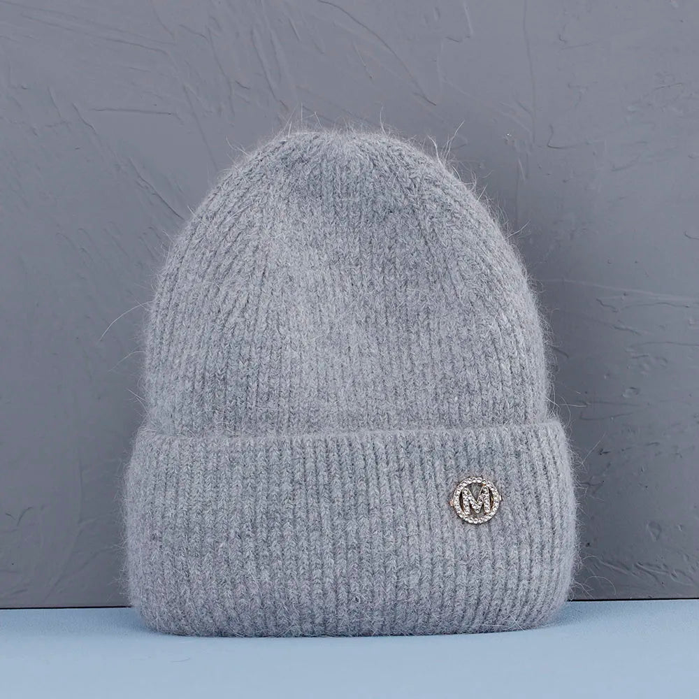 2022 new  Winter Hat Real Rabbit Fur Winter Hats For Women