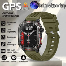 New Professional outdoor Military Smart Watch Men Flashlight Compass Waterproof Outdoor Sport Tracker Bluetooth Call Smartwatch
