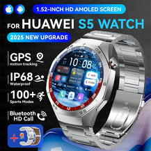 2025 New GUHUAVMI GT5 Pro Smart Watch Men HD AMOLED Screen GPS Motion trajectory HeartRate Bluetooth Call 1.52" SmartWatch IP68